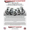 Service Caster 5'' V-Groove Semi Steel Caster Set with Bronze Bearings 2 Swivel 2 Rigid, 4PK SCC-20S520-VGBZ-2-R-2